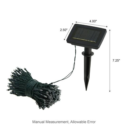 Glitzhome® 72ft. 200ct. LED Solar String Light with 200 LED Lights, 2ct.